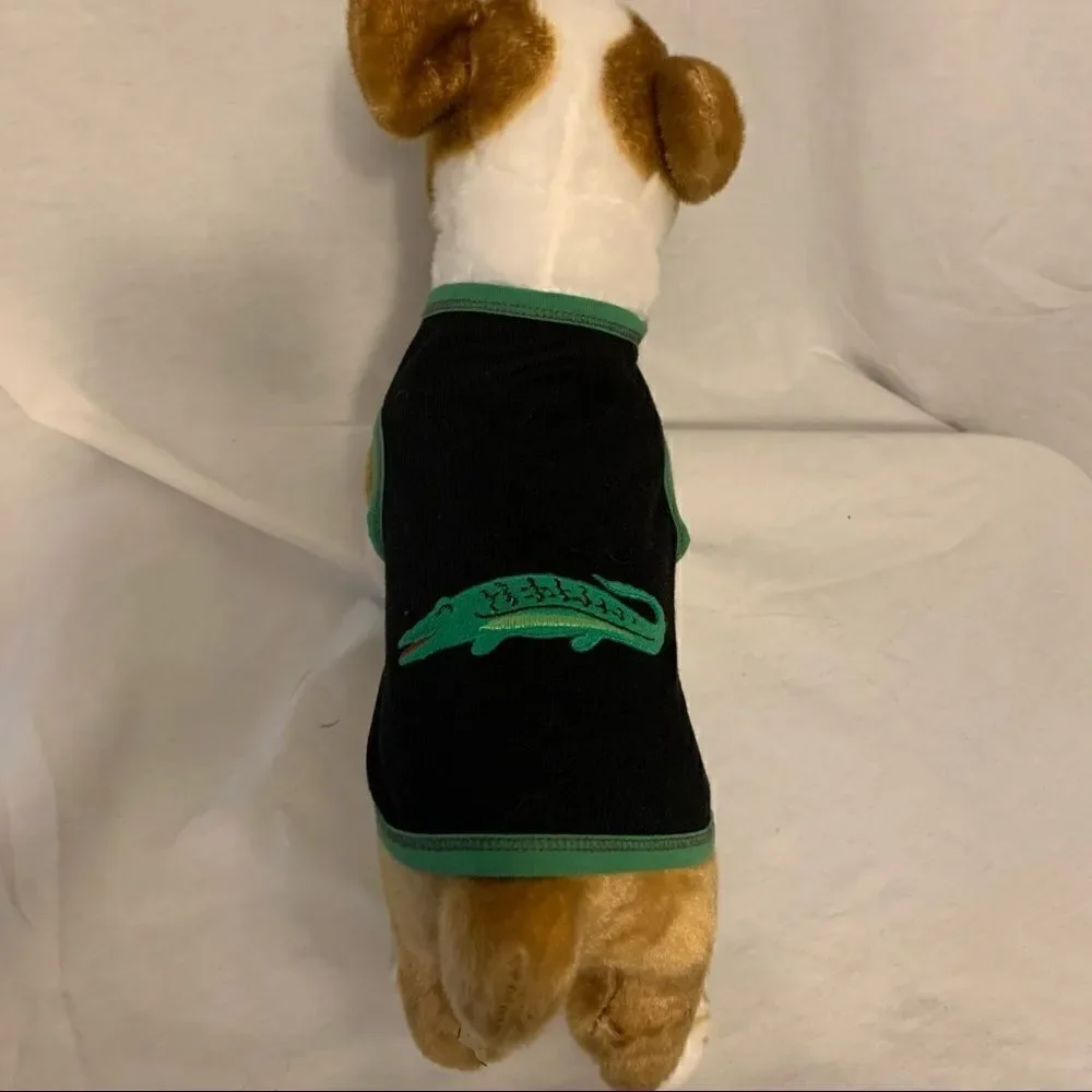 Black and Green Alligator Doggie T-Shirt Sz S